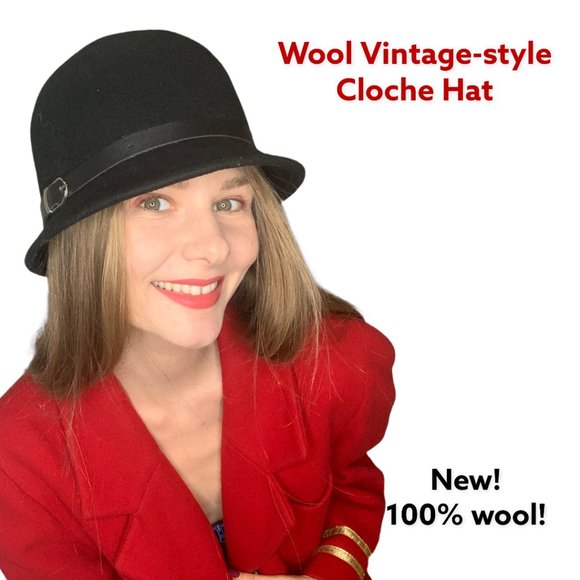 Karen studio Accessories - Perfect Bucket / Cloche Hat in Black. New with tags!